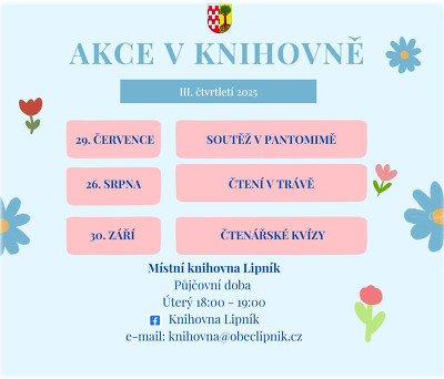 Plakát události Akce v knihovně