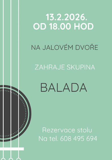 Plakát události Koncert: Balada