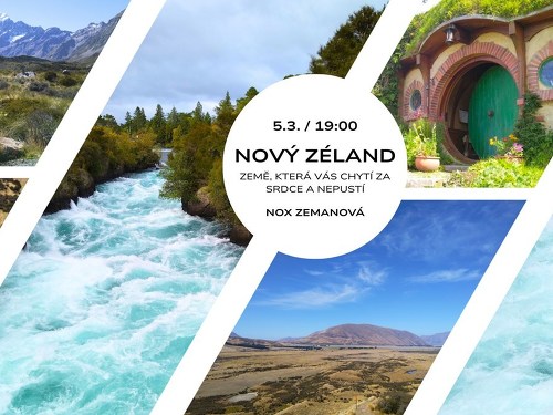 Plakát události Nový Zéland - země, která vás chytí za srdce a nepustí