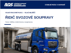 Bítešská dopravní společnost spol. s r. o. nabízí práci na pozici Řidič svozové soupravy v obci Velké Meziříčí