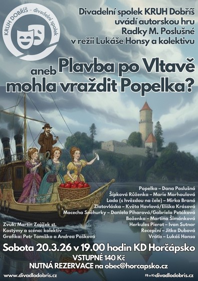 Plakát události Plavba po Vltavě aneb mohla vraždit Popelka?