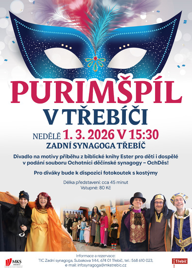 Plakát události Purimšpil v Třebíč