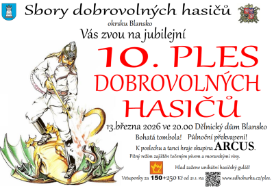 Plakát události 10. Ples dobrovolných hasičů