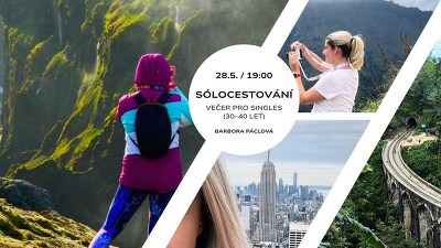 Plakát události Sólocestování - večer pro singles (30–40 let)