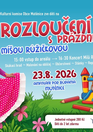 Plakát události Rozloučení s prázdninami s Míšou Růžičkovou