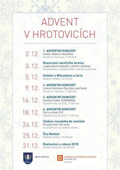 Plakát události Advent v Hrotovicích
