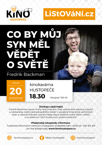 Plakát události LiStOVáNí Lukáše Hejlíka - Co by můj syn měl vědět o světě
