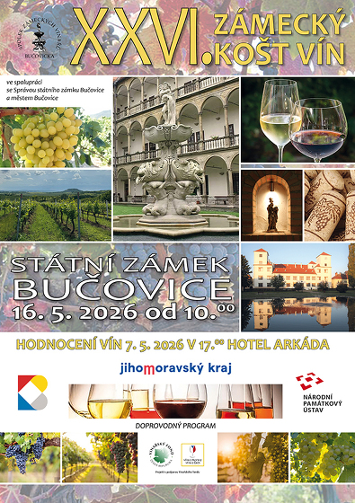Plakát události XXVI. zámecký košt vín v Bučovicích
