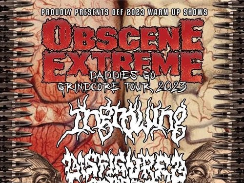 Plakát události Obscene Extreme warm up Brno