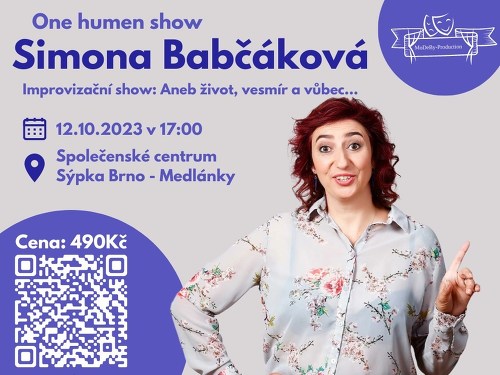 Plakát události One Human show Simona Babčáková