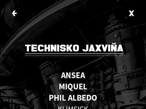 Plakát události Technisko Jaxviňa w/ Ansea, Miquel – Exit Club – Brno
