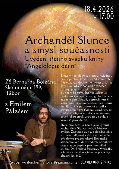 Plakát události Archanděl Slunce a smysl současnosti - RNDr. Emil Páleš