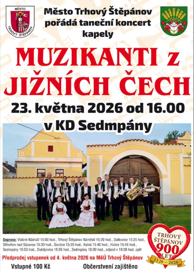 Plakát události Koncert kapely Muzikanti z Jižních Čech