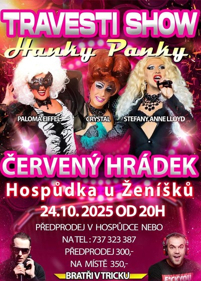 Plakát události Travesti Show Hanky Panky