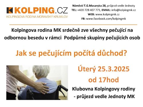 Plakát události Jak se pečujícím počítá důchod?