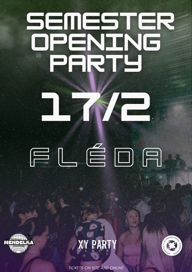 Plakát události Semester opening party x 17/2 x Fléda club