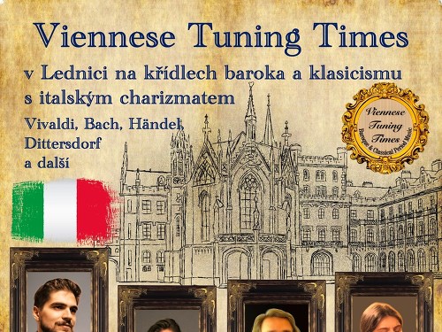 Plakát události Viennese Tuning Times a Giordano Farina v Lednici
