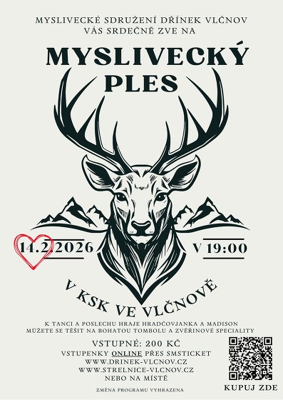 Plakát události Myslivecký ples Vlčnov