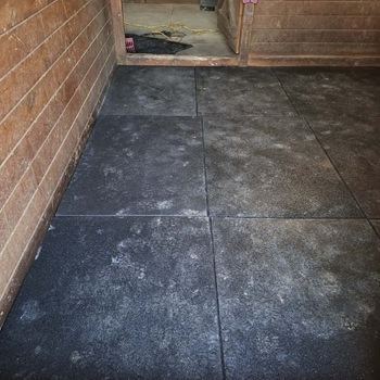 Pokládka gumových podlah do konských boxů a chodeb