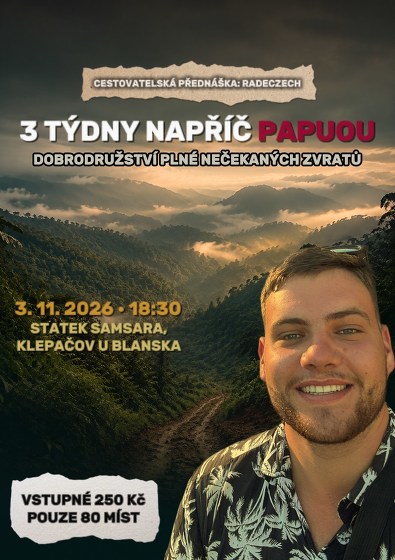 Plakát události RadeCzech, Papua Nová Guinea: Dobrodružství na konci světa
