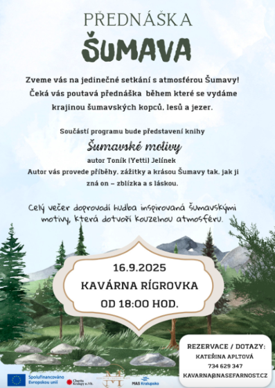 Plakát události Přednáška Šumava