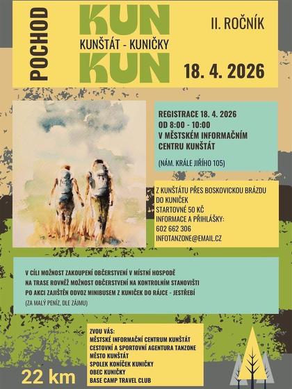 Plakát události Pochod Kunštát-Kuničky, Kunštát