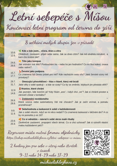 Plakát události Letní sebepéče s Míšou