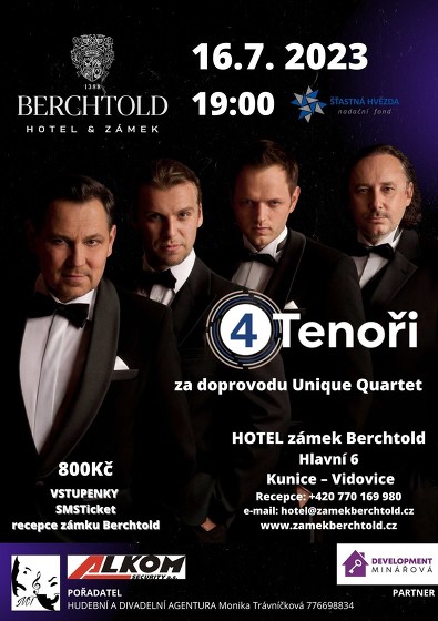 Plakát události 4 Tenoři na zámku Berchtold
