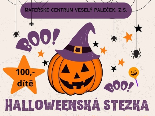 Plakát události Halloweenská stezka ztracené dýně v peřině