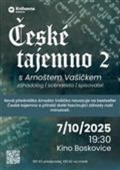 Plakát události Arnošt Vašíček: České tajemno 2, Boskovice