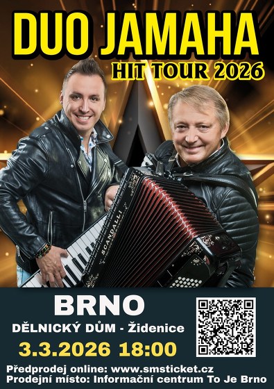 Plakát události Koncert DUO JAMAHA - HIT TOUR 2026 - Brno