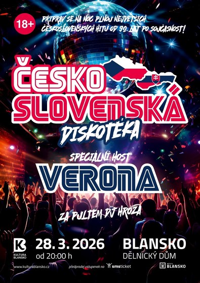 Plakát události Československá Diskotéka + host Verona