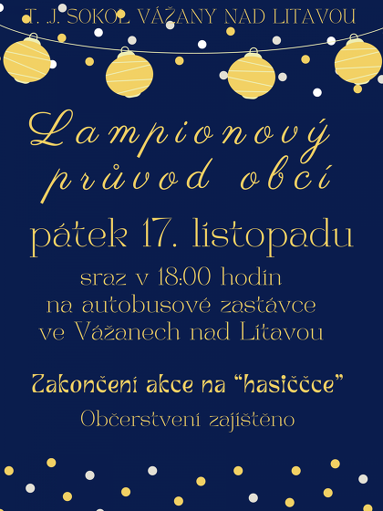 Plakát události Lampionový průvod obcí