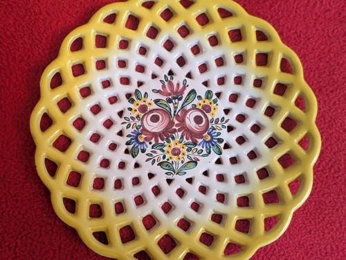 Originální dekorativní retro talíř – Made in Czechoslovakia (28 cm)