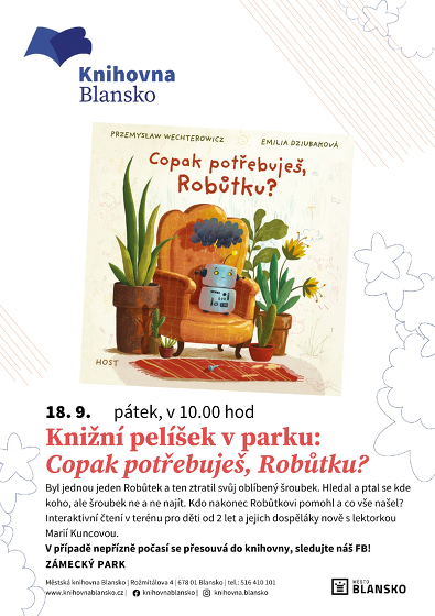Plakát události Copak potřebuješ, Robůtku?