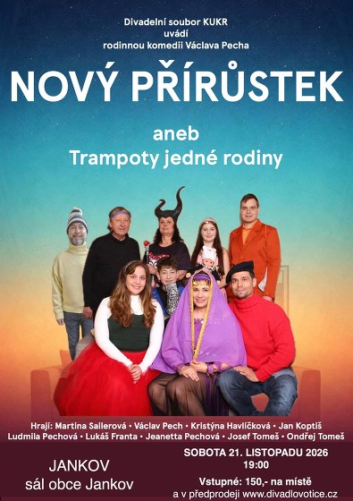 Plakát události Nový přírůstek aneb Trampoty jedné rodiny