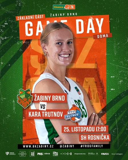 Plakát události Chance ŽBL: Žabiny Brno - KARA Trutnov