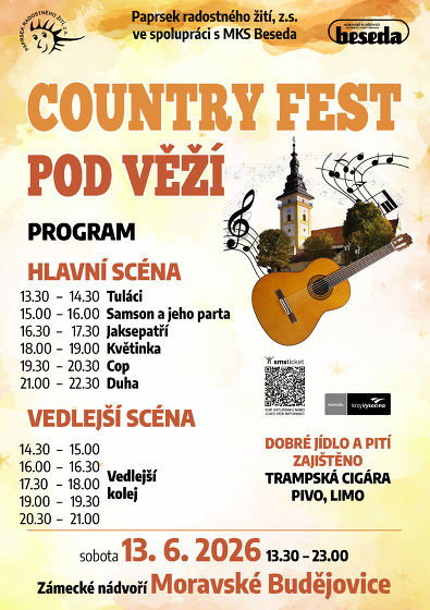 Plakát události Country fest pod věží