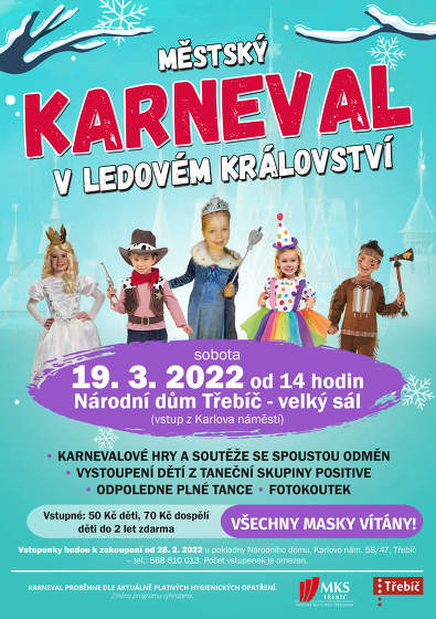 Plakát události Městský karneval v ledovém království