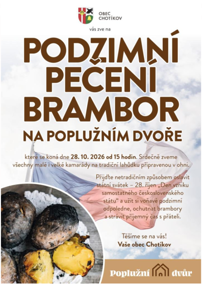 Plakát události Podzimní pečení brambor na Poplužním dvoře