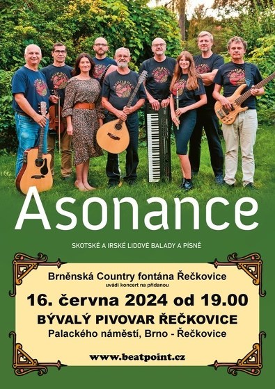 Plakát události Asonance - Brněnská Country fontána Řečkovice 2024