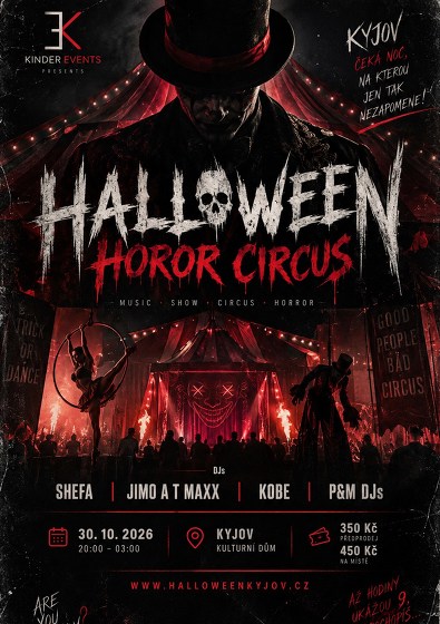 Plakát události Halloween Horor Cirkus