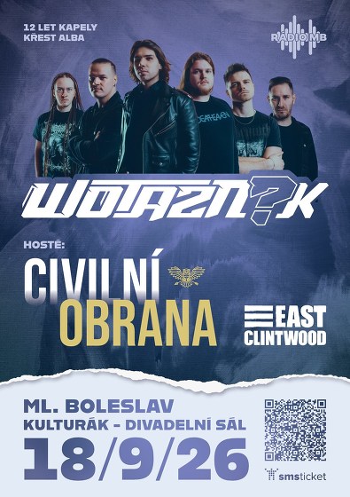 Plakát události Wotazník 12 LET | hosté: Civilní Obrana, EAST Clintwood