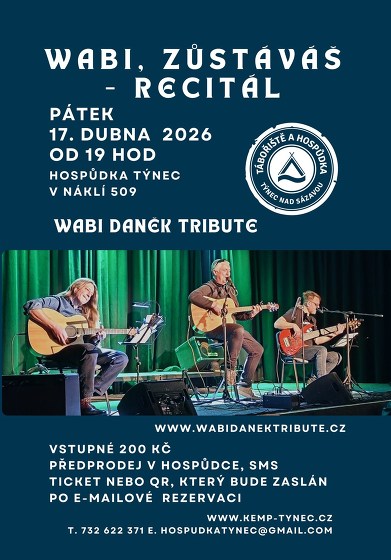 Plakát události Wabi, zůstáváš – recitál