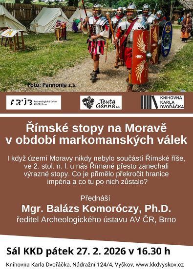 Plakát události Římské stopy na Moravě v období markomanských válek