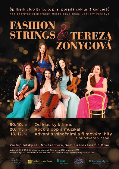 Plakát události Fashion Strings & Tereza Zonygová: Advent s vánočními a filmovými hity (host Karel Hegner)
