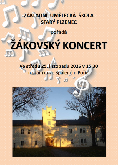 Plakát události Žákovský koncert
