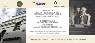 Plakát události Vernisáž výstav v kolínské synagoze