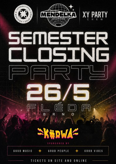 Plakát události Semester Closing Party