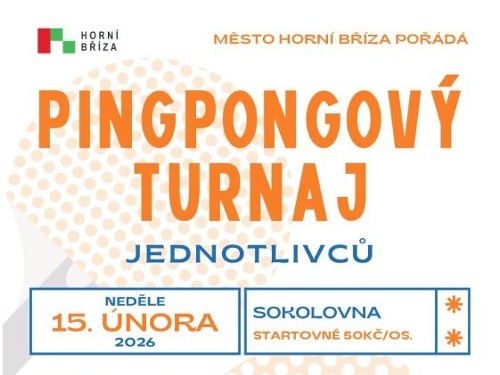 Plakát události Pingpongový turnaj města